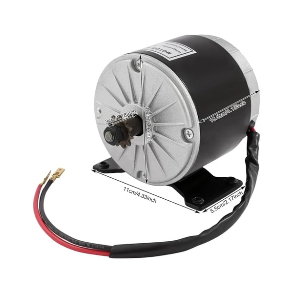 Elektrisk motor, 350 W, 2750 RPM, fuld kobbervikling, maksimalt drejningsmoment, støjniveau under 55 dB