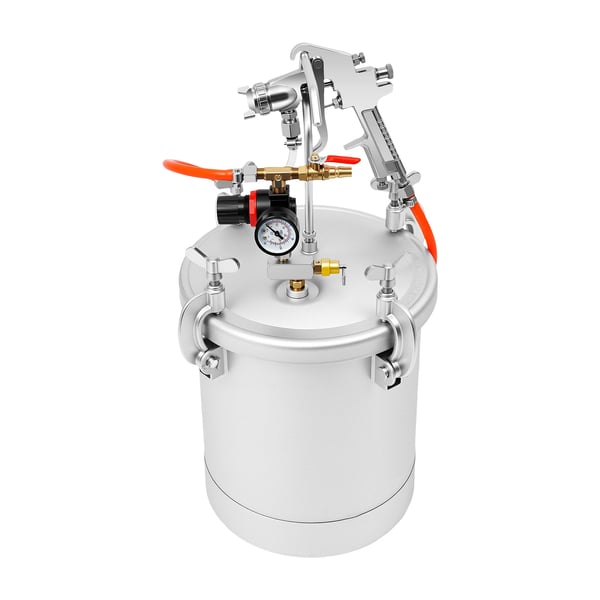 Färgpumptryckstank, 10L kapacitet, justerbart tryck,Silver