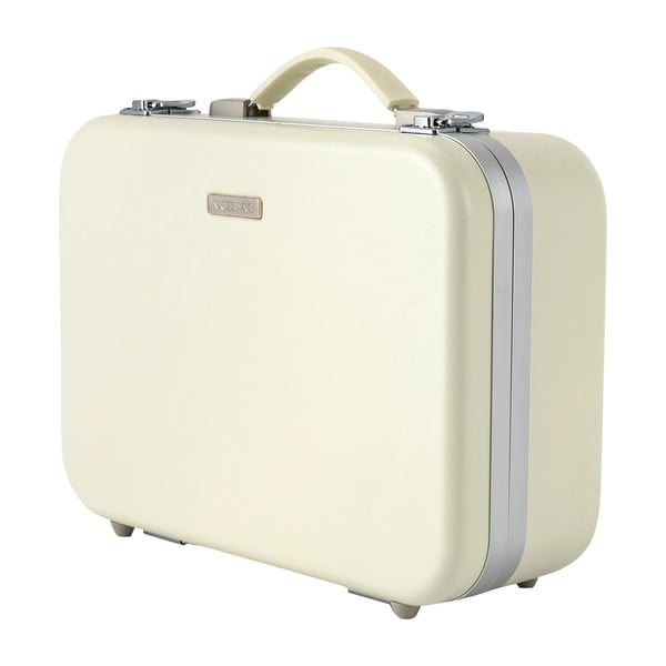 Makeup Organizer, LED Lys, Bærbar Taske,HVID
