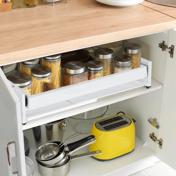 Vaskestativ, teleskopisk design, justerbar højde,1-niveau, S, Hvid