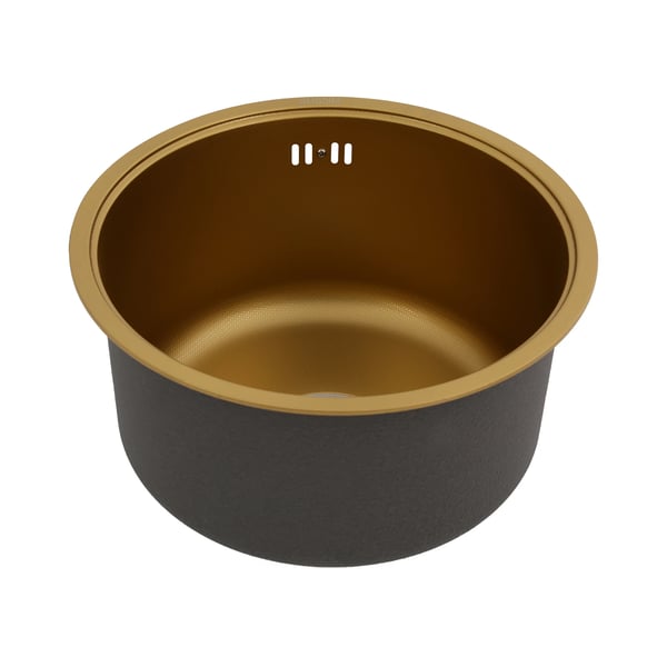 Køkkenvask, Rundt Design, Lydabsorberende Funktioner,Guld