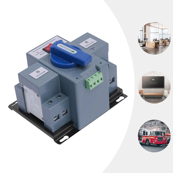 Dual Power Automatic Transfer Switch, 2P, 63A,Blå