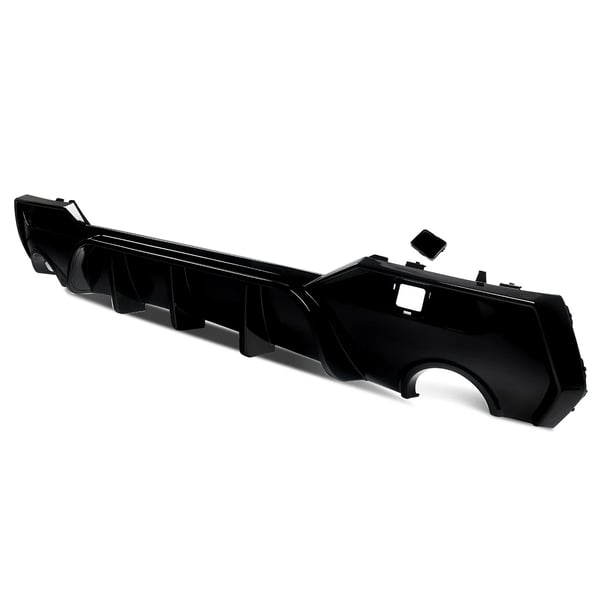 Bakdiffuser Lip Valance, Glansig Svart Finish, Aerodynamisk Design,glansig svart