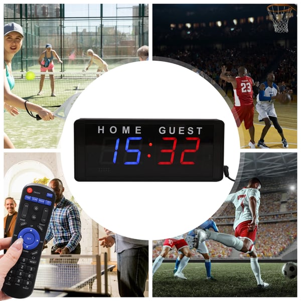 LED Scoreboard, Fjernbetjening, Klar Skærm,sort