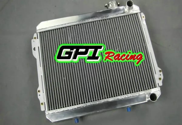 Radiator, Aluminium, 416H * 567B * T60mm, 324H * 488B * T38mm, 2 Rækker, Indløb/Udløb 32mm