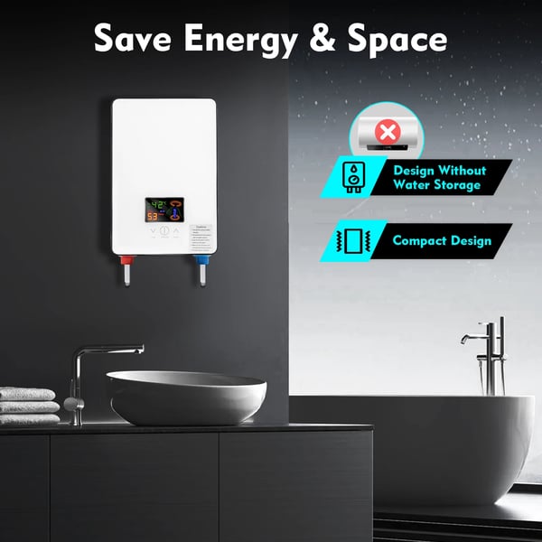 Øjeblikkelig Vandvarmer, Energisparende, Moderne Design,HVID