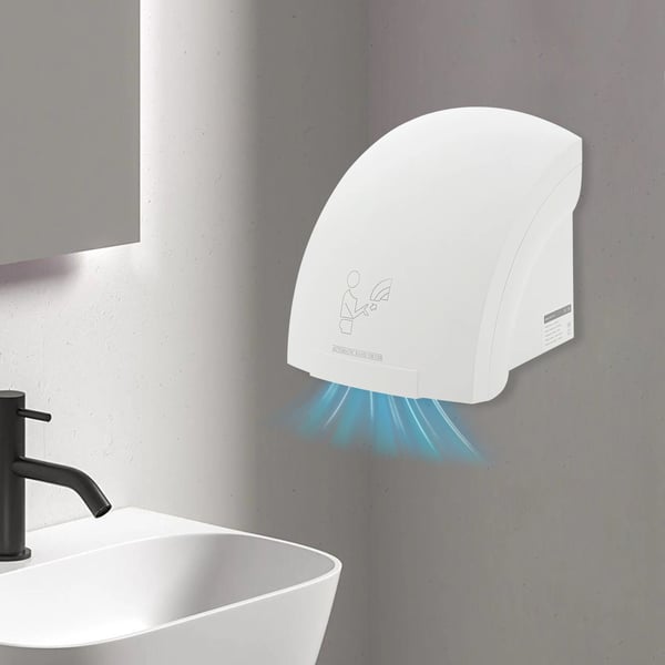 Automatisk Håndtørrer, Højhastighed 1200W, Infrarød Sensor,HVID
