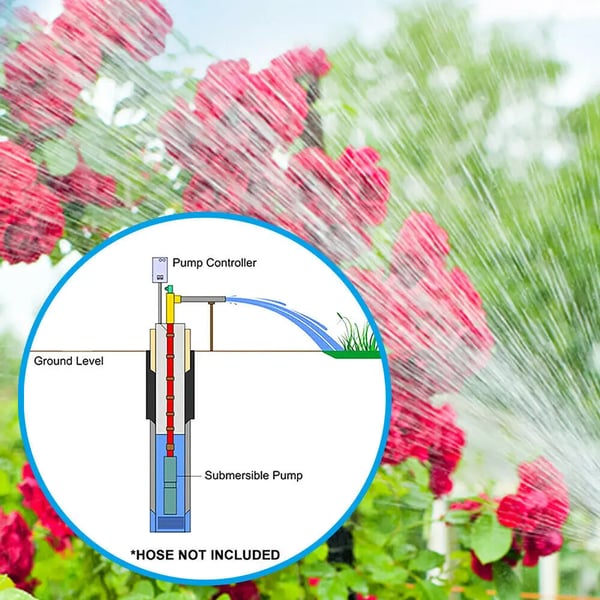 Rustfrit Stål Nedsænkelig Havepumpe, 2000 L/t Flow Rate, 100 m Maksimal Højde,230V, EU