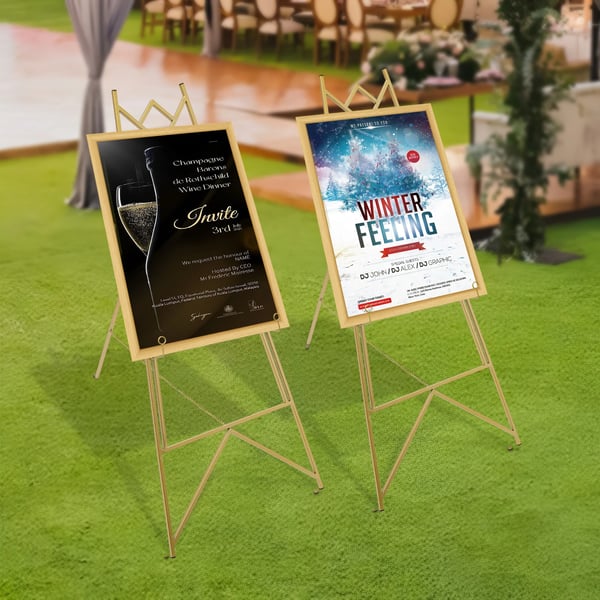 Displaystaffeli, Justerbart Design, Holdbar Metal Konstruktion,Guld