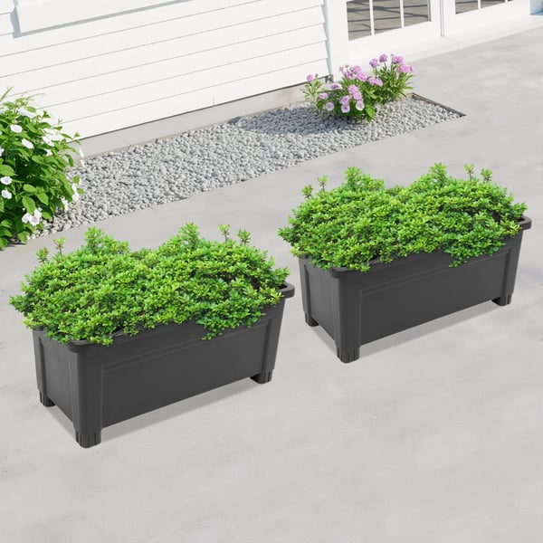 Hævet Havebed, Materiale: PP og Gummi, Dimensioner: 75*34,5*65,5 cm, Form: Rektangulær, Belastningskapacitet: 25 kg, Antal varer: 2