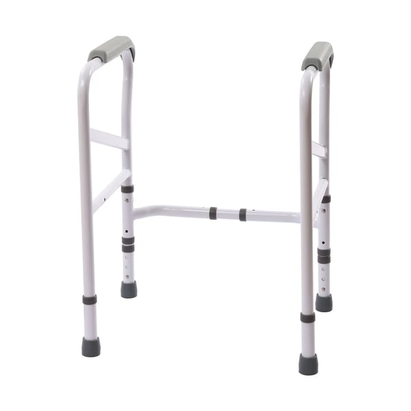 Toiletstøttebøjle, Justerbar højde 68,5-73,5 cm, Belastningsevne 150 kg, Armlæn længde 48 cm, Fritstående design, Vægt 6,7 kg