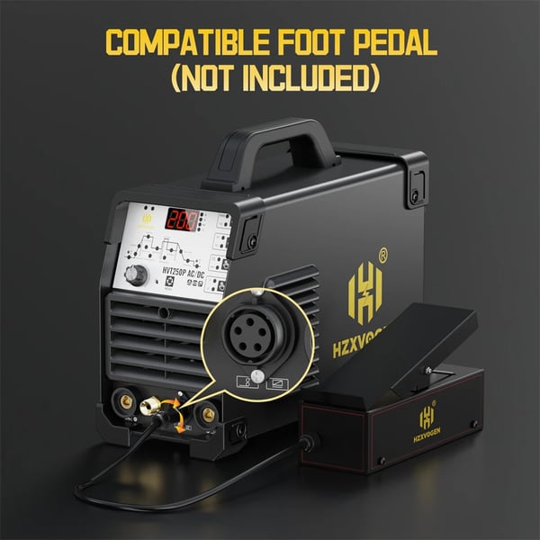 Svejsemaskine, TIG og MMA/ARC kapacitet, bærbart design,220V-200A, HVT250P ACDC