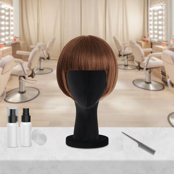 Mannequin Hoved, Holdbart Materiale, Elegant Design,sort