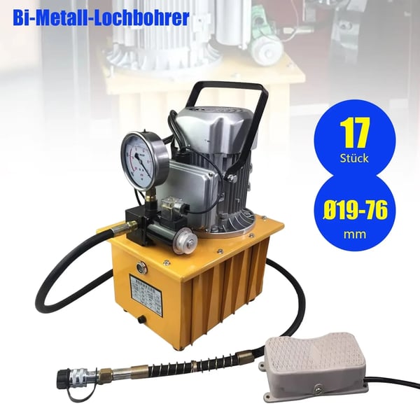 Elektrisk hydraulisk pumpe, 750W effekt, 10000PSI tryk,EU, 220V
