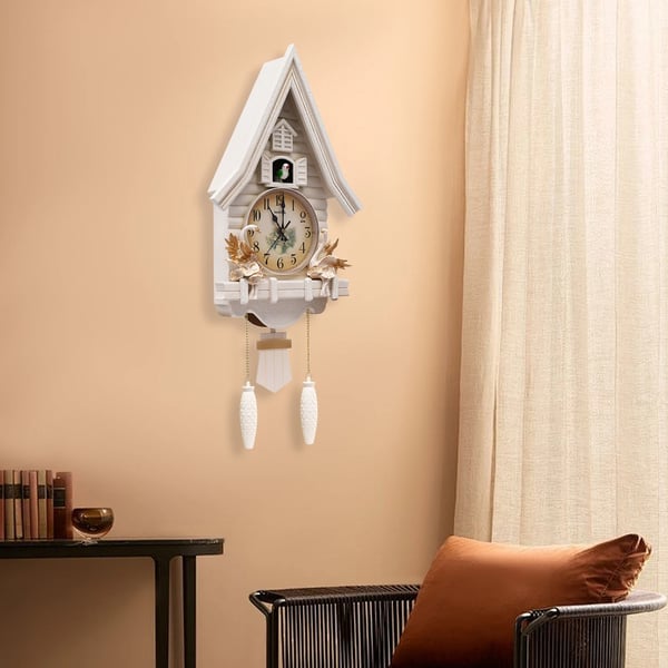 Kukur klokke, Højkvalitets plastik, Vægmontering, Dimensioner: 32,5*11*69 cm, Batteridrevet, Støjniveau: 20dB