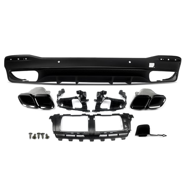 Bageste diffuserlip bumper, kompatibel med Mercedes Benz GLS klasse X167, forbedrer aerodynamik, nem installation,63 stil