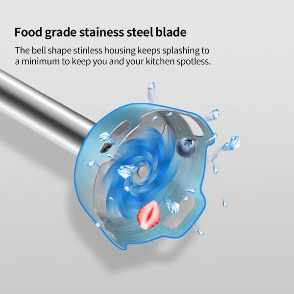 Elektrisk Håndstavblender, 1200W Effekt, 5-i-1 Funktionalitet,sort, EU-stik, 5 i 1