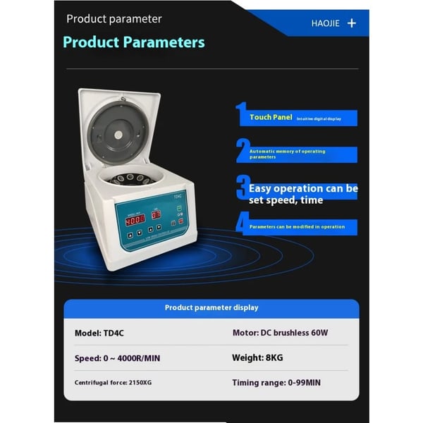 Centrifug, Digital Display, Justerbar Hastighet,220V EU PLUG
