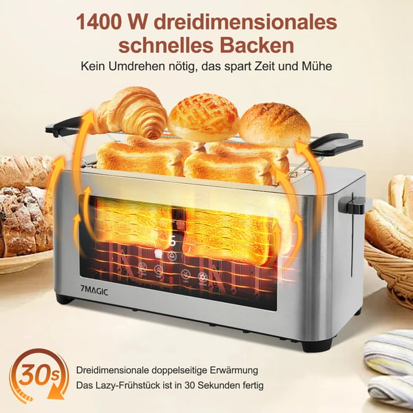 Brödrost, LCD Touch Display, 7 Rostatnivåer,EU