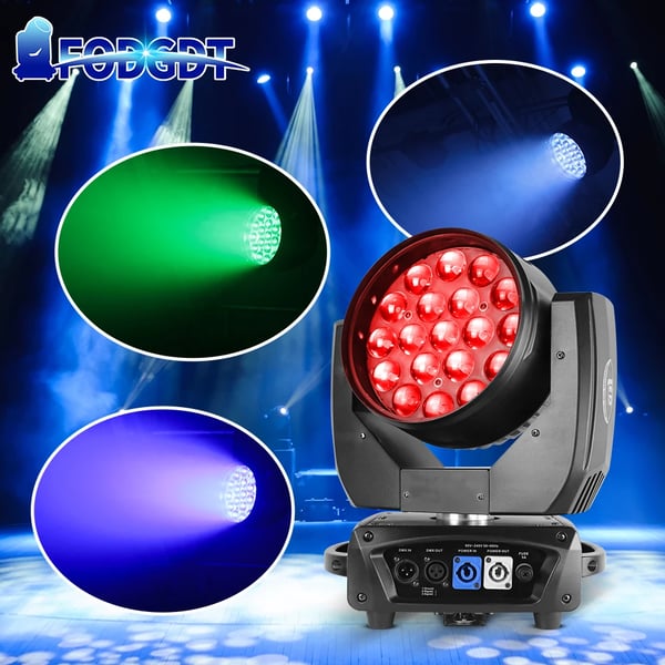 LED Scene Lys, RGBW Farveblanding, DMX Kontrolmulighed,EU stik, 1stk lys