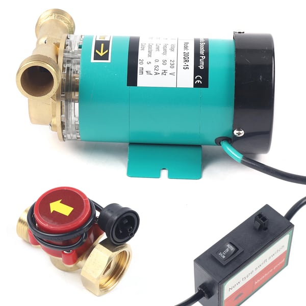 Boostertrykspumpe, Automatisk Drift, Korrosionsbestandige Materialer,230V, Cyan, EU