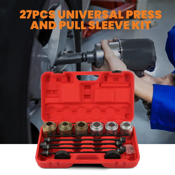 Universal Pull Press Sleeve Kit, 26 Stykker, Højkulstofstål, Egnet til Forskellige Køretøjer