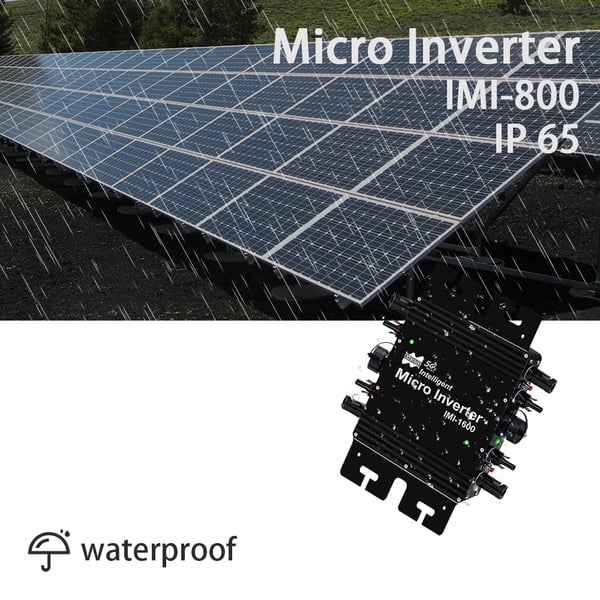 Solarmikroinverter, 1600W udgangseffekt, WiFi-forbindelse,1600W, DC 22-50V, AC 230V