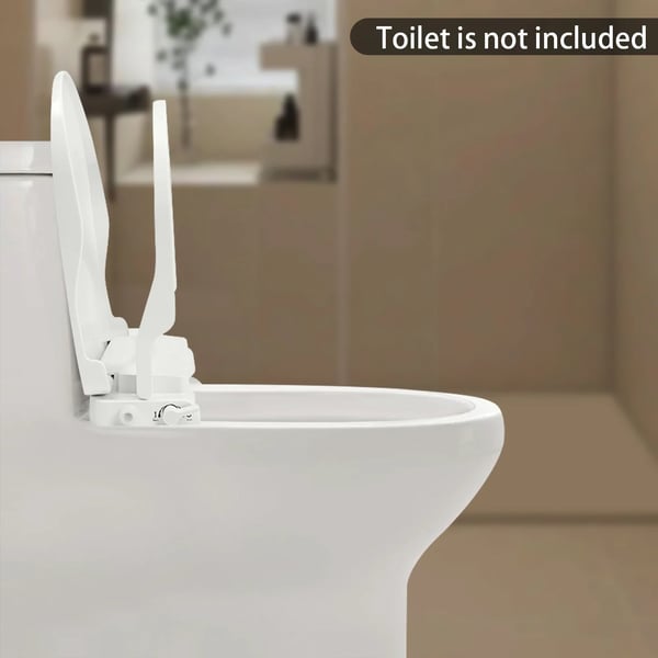 Toilet Bidet Sæde, Selvrensende Dyser, Ikke-Elektrisk Design,HVID