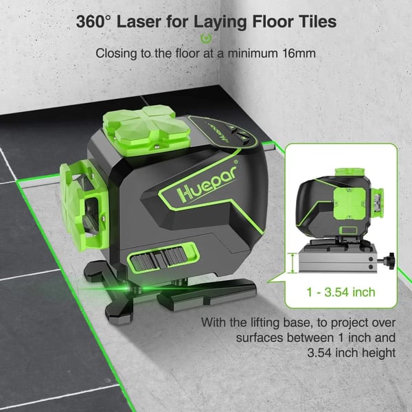 Høj præcision ±3mm, holdbart design,12 Linjer Laser Niveau