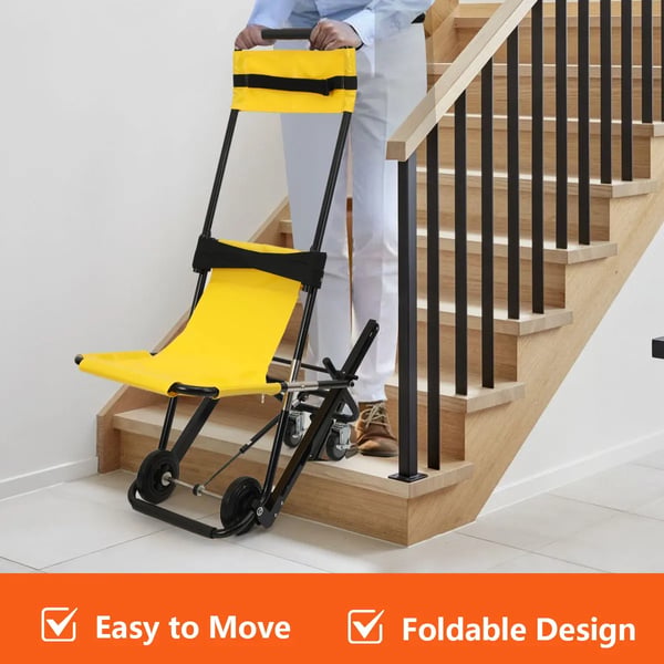 Trappe stol, Maksimal belastning 200 kg, Foldet størrelse 111×54×18 cm, Udfoldet størrelse 137×85×52 cm, Ingen montering kræves, 4 hjul