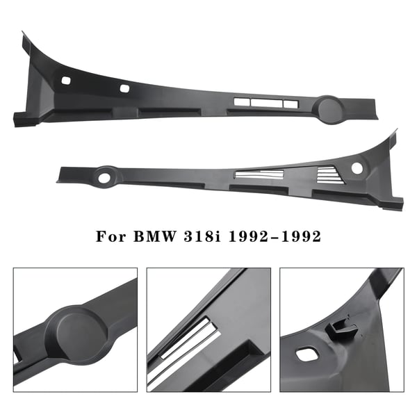 Forrude Cowl Dæksel, Plastik, Passer til 318i 1992-1998, Passer til 325i 1992-1995, Passer til 328i 1996-1998, Passer til M3 1997-1999