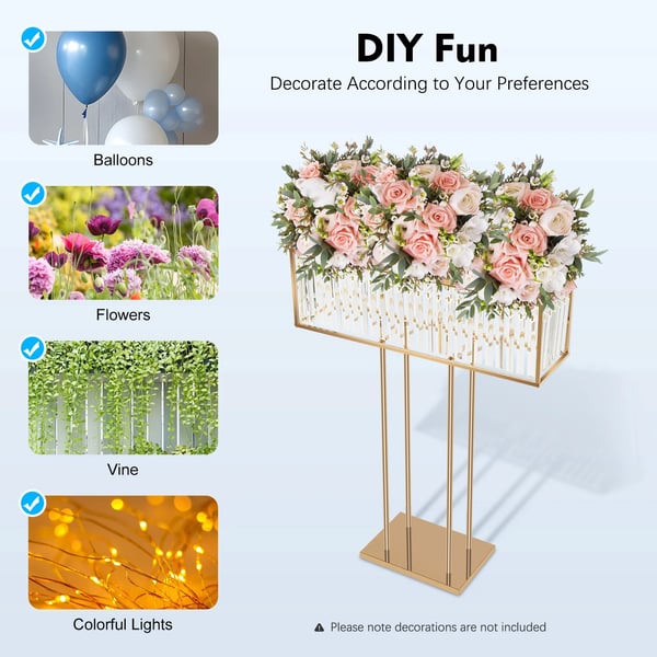 Blomsterstand, Elegant Design, Holdbar Konstruktion,Guld