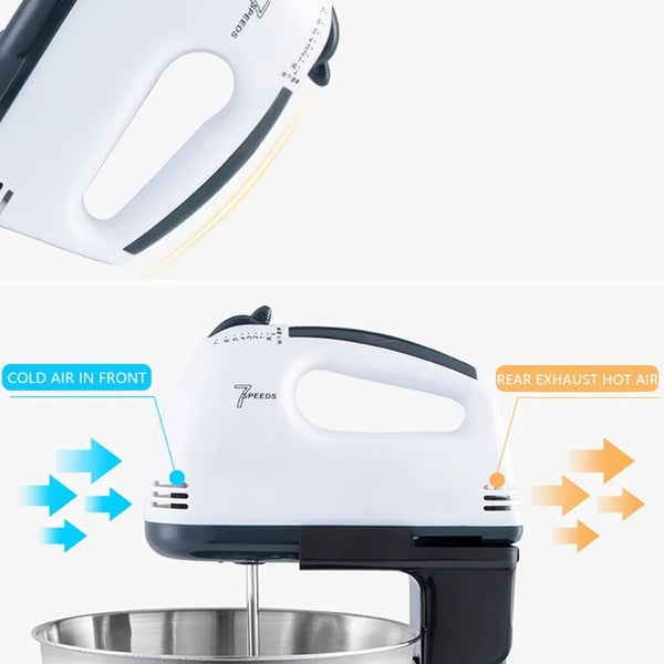 Stand Mixer, 7 hastigheder, holdbar plastkonstruktion,sort