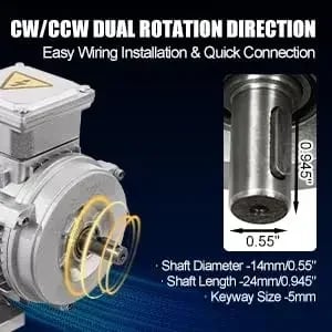 Elektrisk Motor, Ren Kobber Spole, Høj Effektivitet,10rpm