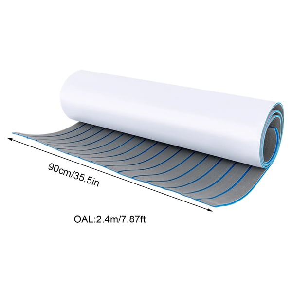 EVA skummåtte, 95" x 35,5", skridsikker, vandtæt, faux teakdesign, høj densitet materiale