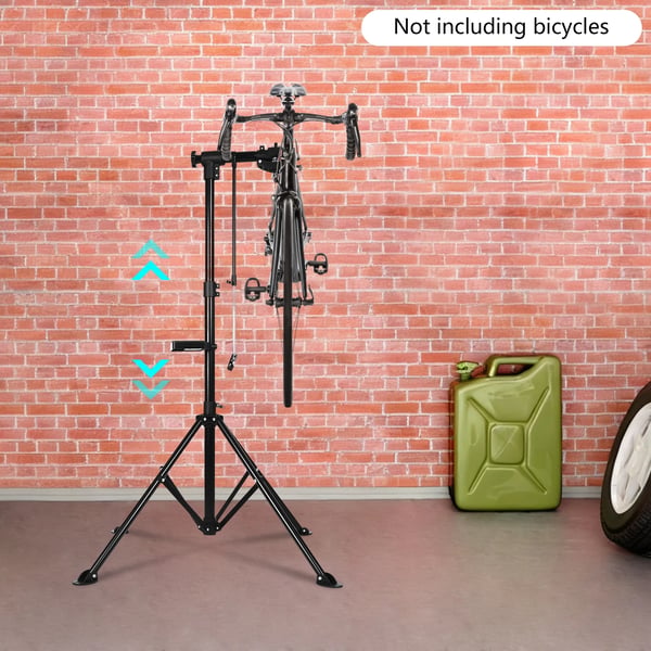 Cykelreparationsstander, Justerbar Højde, Holdbart Design,sort