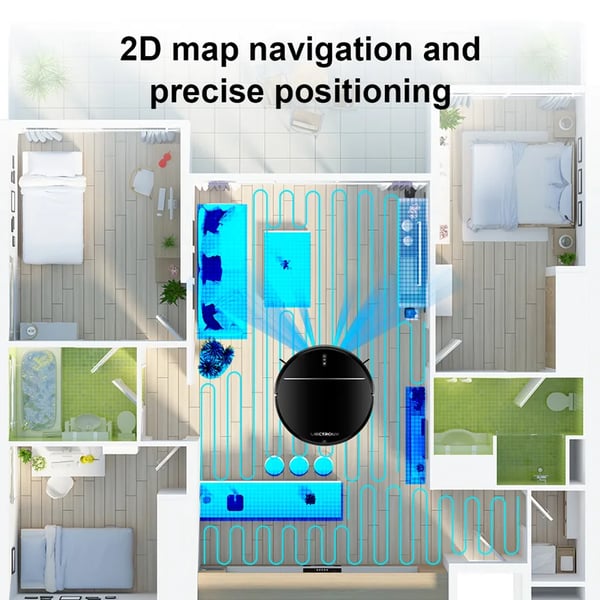 Robotstøvsuger, Kraftig Sugeevne, Smart Navigation,M7SPro-Sort, EU