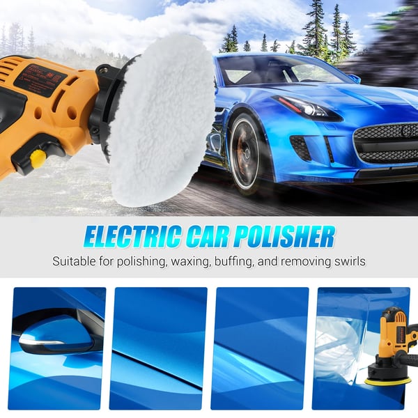 Auton kiillotuskone, 700W teho, 600-3700 RPM nopeusalue, 5 tuuman tyyny, säädettävä nopeuden ohjaus, lisäkahva
