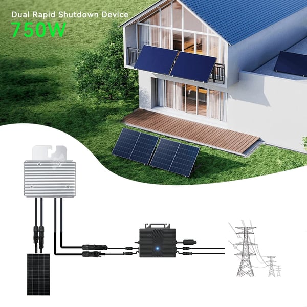 Solenergioptimerer, Vandtæt Design, Realtidsovervågning,750W
