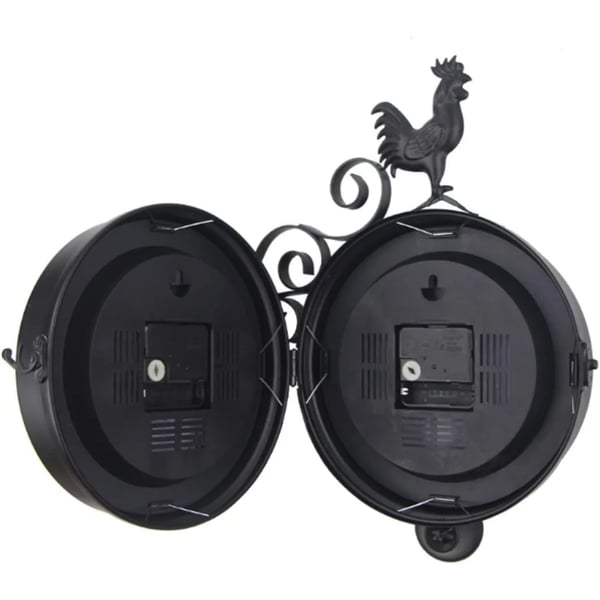 Vægur, Dobbelt-Sidet Design, Vandtæt Funktion,sort