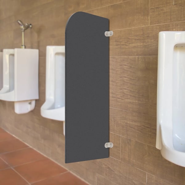 Vægmonteret Urinalafskærmning, 40x90cm, Højdensitets Phenollaminat, Vægmonteret, Moderne Stil, 304 Rustfrit Stål
