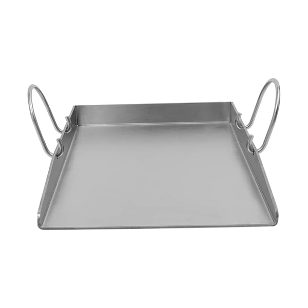 BBQ Grillplade, Rustfrit Stål Materiale, 4mm Tykkelse, Passer til Populære Grillmodeller, Rummelig Madlavningsflade, Inkluderer 2 Spatler