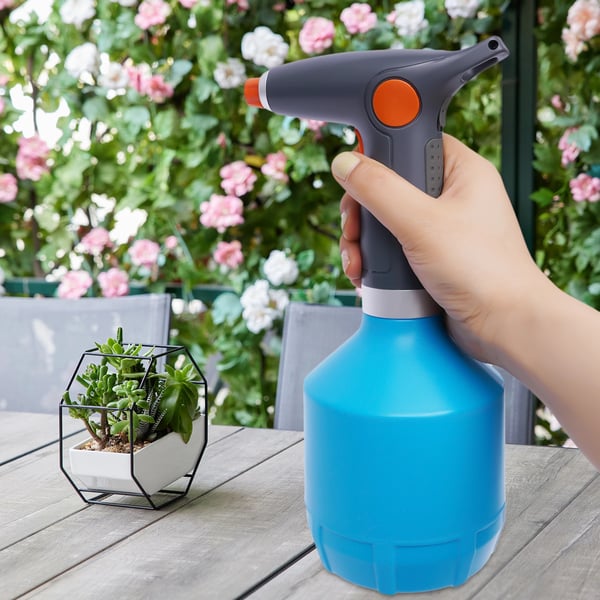 Trådløs elektrisk sprøjte, 1000 ml kapacitet, justerbar sprøjtehoved,Blå