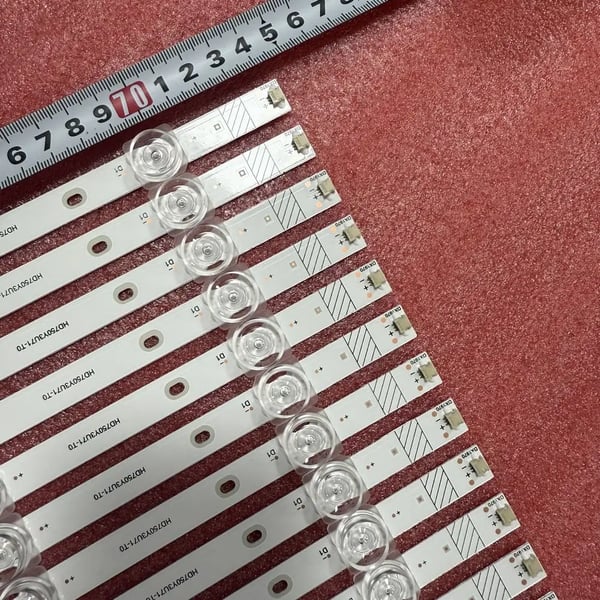 LED baggrundsbelysningsstrimmel, holdbar aluminiumkonstruktion, energieffektiv 3V drift, kompakt længde på 745 mm