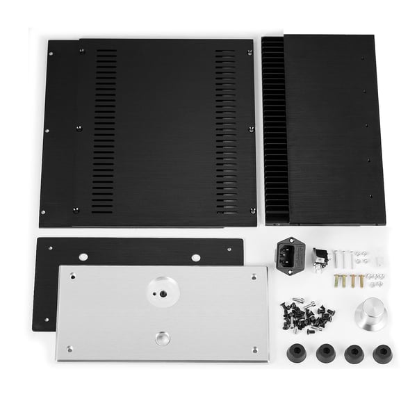 Forstærkerchassis, Aluminiumlegering, Eksterne dimensioner 240mm x 271mm x 120mm, Interne dimensioner 200mm x 260mm x 110mm