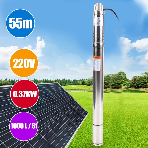 Sukellusvesipumppu, 0,35 kW teho, 1000 l/h virtaama,220 V, Hopea, EU