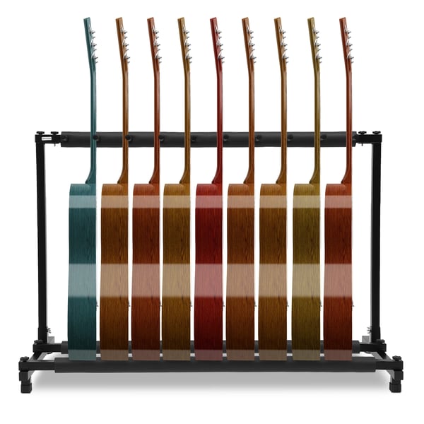 Gitarrställ, rymmer 9 gitarrer, minimalistisk design,svart
