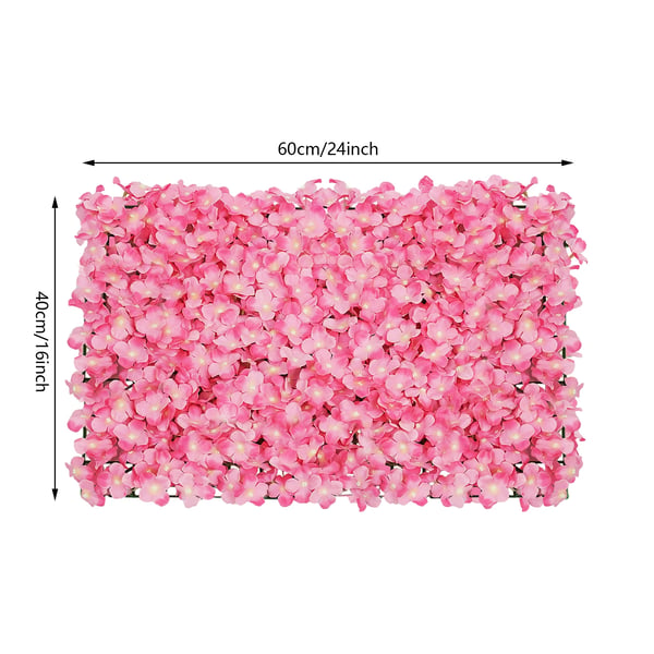 Kunstige Blomster Vægpaneler, Elegant Pink Dekor, Nem at Installere,Lyserød