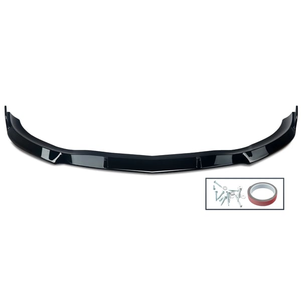 Front Bumper Lip Splitter, AMG Stil Design, Holdbar ABS Konstruktion,Glansende sort