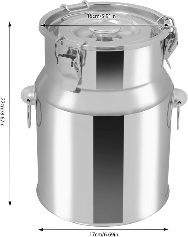 Mælkefad, 4L kapacitet, tætsluttende design,Sølv